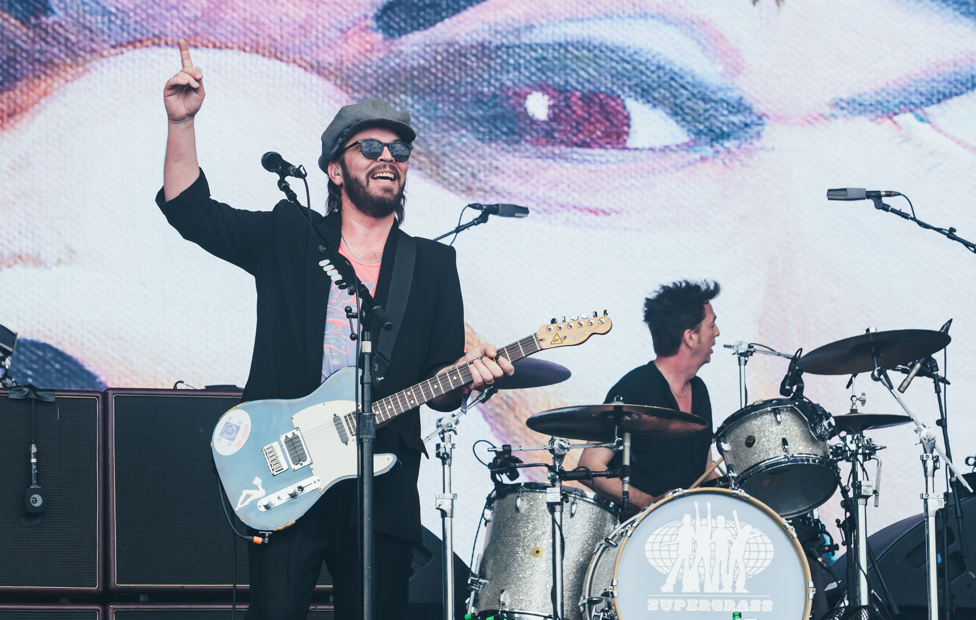 Supergrass live at Glastonbury 2025, photo by Andy Ford